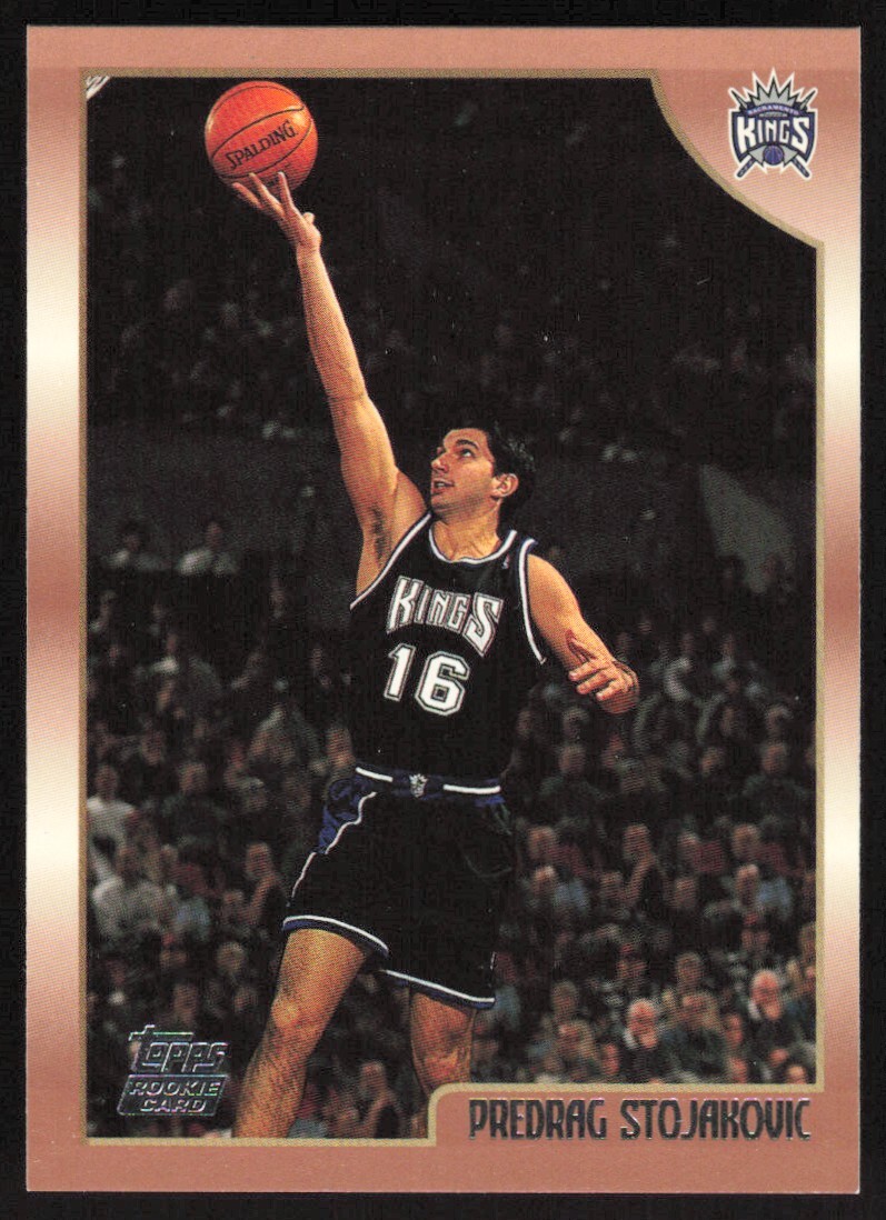 1998-99 Topps Basketball Card Predrag Stojakovic RC #201 Sacramento Kings