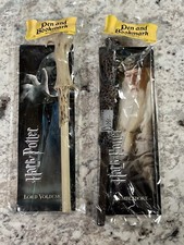 Harry Potter Lord Voldemort & Dumbledore Wand Pen and Bookmark NEW in package