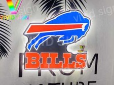 Buffalo Bills Football Man Cave 3D LED 20"x16" Neon Sign Lamp Light Gift Bar