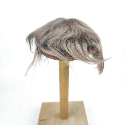 Antike hellbraune Mohair Puppenperücke, 10'' bis 10,5'', Kurzhaarschnitt