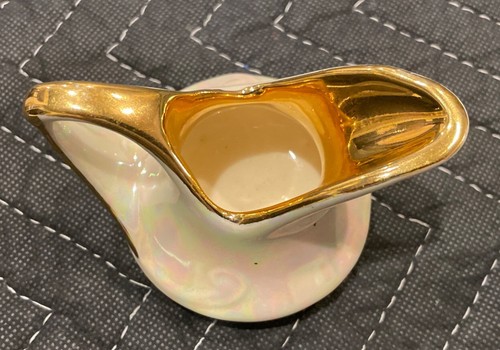 Crema y azucarero vintage Pearl China Co. adorno dorado - Imagen 8 de 12