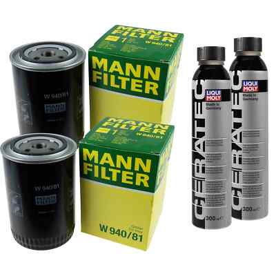 2x MANN-FILTER Ölfilter W 940/81 + 2x LIQUI MOLY Cera Tec 3721
