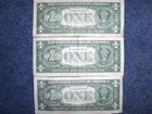 LOT OF THREE U.S. ONE DOLLAR NOTES WITH CRAZY 3-OF-A-KIND SERIAL NUMBERS! NICE! — photo 6