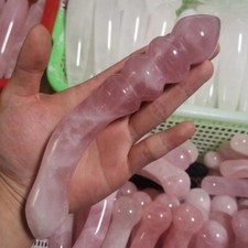 Natural Rose Quartz Crystal Massage Yoni Wand Gemstone for Woman Health Healing