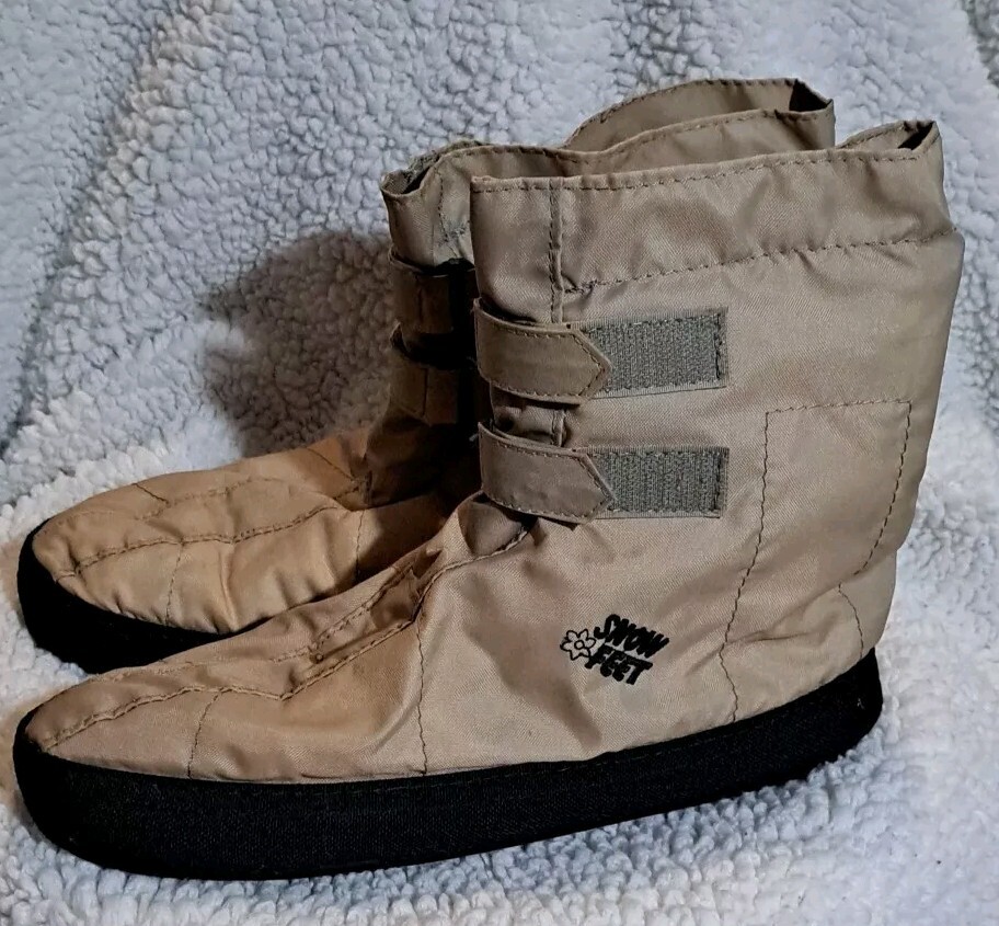 SAOLA Piedi da neve scarpette ciabatte campeggio sci XXS foderate in pelliccia suola rigida resistenti all'acqua