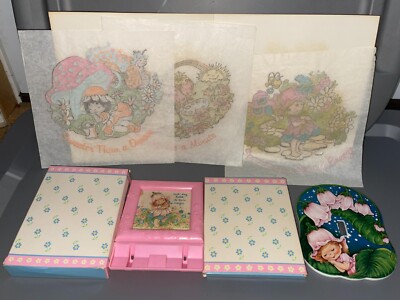 Vintage 80s Avon Little Blossom Lot Light Switch Cover A Picture Frame & Iron On