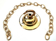 Brass Ceiling Rose dome Hook and brass chain various lengths for ceiling lights