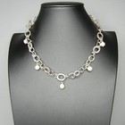 Michael Dawkins Cultured Pearl Station Necklace 925 Sterling Silver 18" long