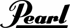 Pearl Drums Logo 8" Wide Black Vinyl Decal Sticker