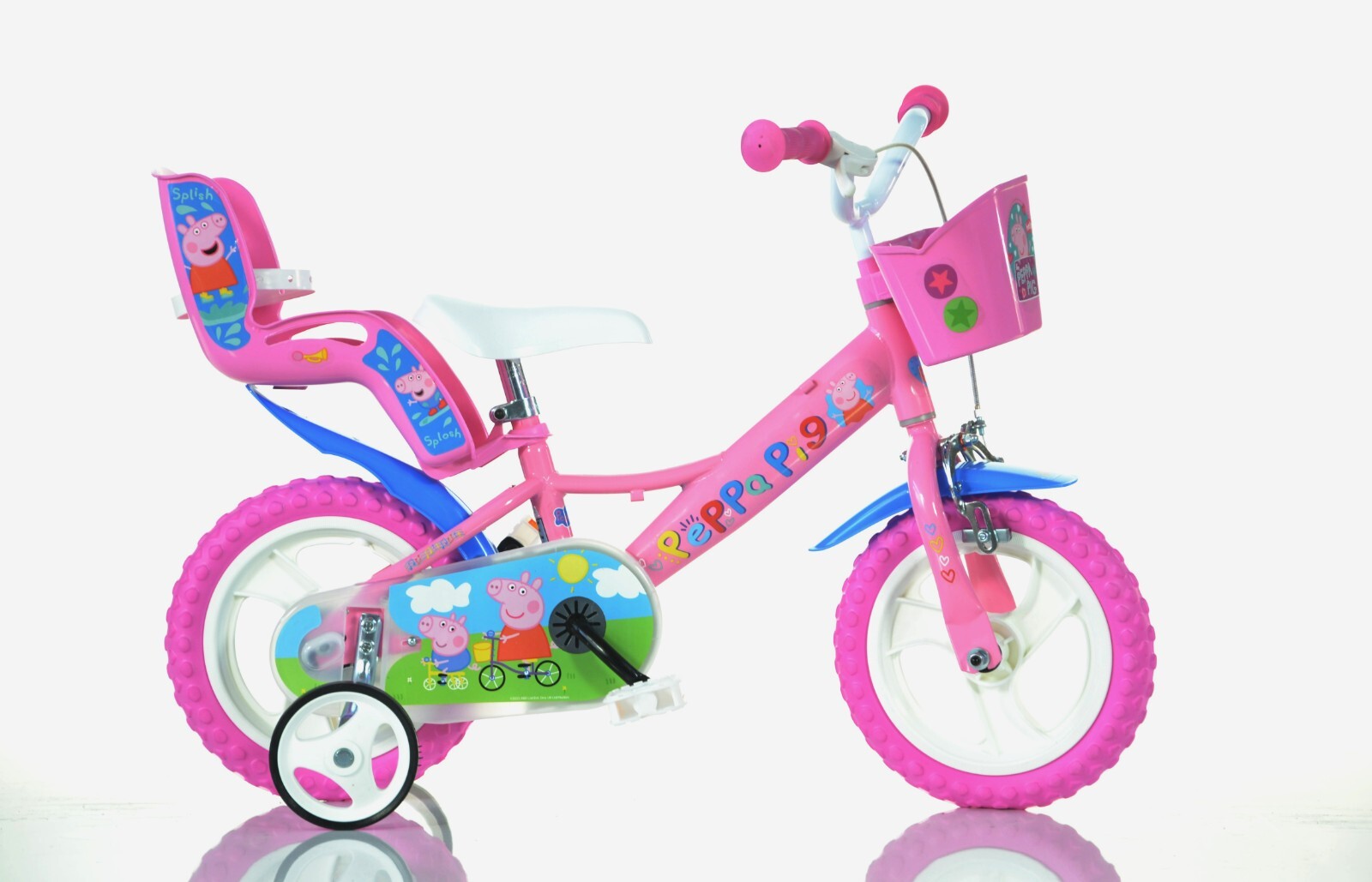 BICI BICICLETTA DINO BIKES PEPPA PIG 3 4 5 ANNI BIMBA BAMBINA - 12"- 124RL-PGS