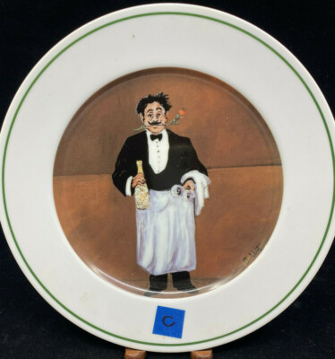 1 Dinner Plate Williams Sonoma Sommelier & Perrier-Jouet Brut Guy Buffet Waiter