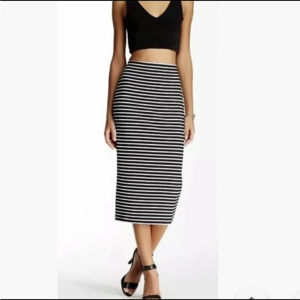 High waisted ivory pencil cheap skirt