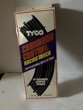 Vintage Tyco Command Control Curved Racing Track Sections 9" new with box