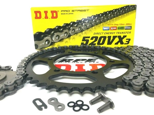 Yamaha R6 2006-20 DID VX3 520 X-Ring Chain and Sprockets Kit Gold or Silver - Picture 8 of 14