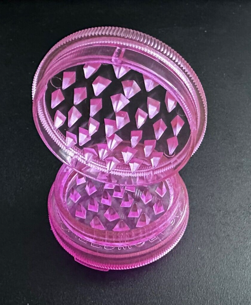 🌸 Neon Pink Herb Grinder with Storage Compartment 60mm