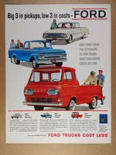 1961 Ford Econoline Pickup F-100 Falcon Ranchero Vintage Print Ad