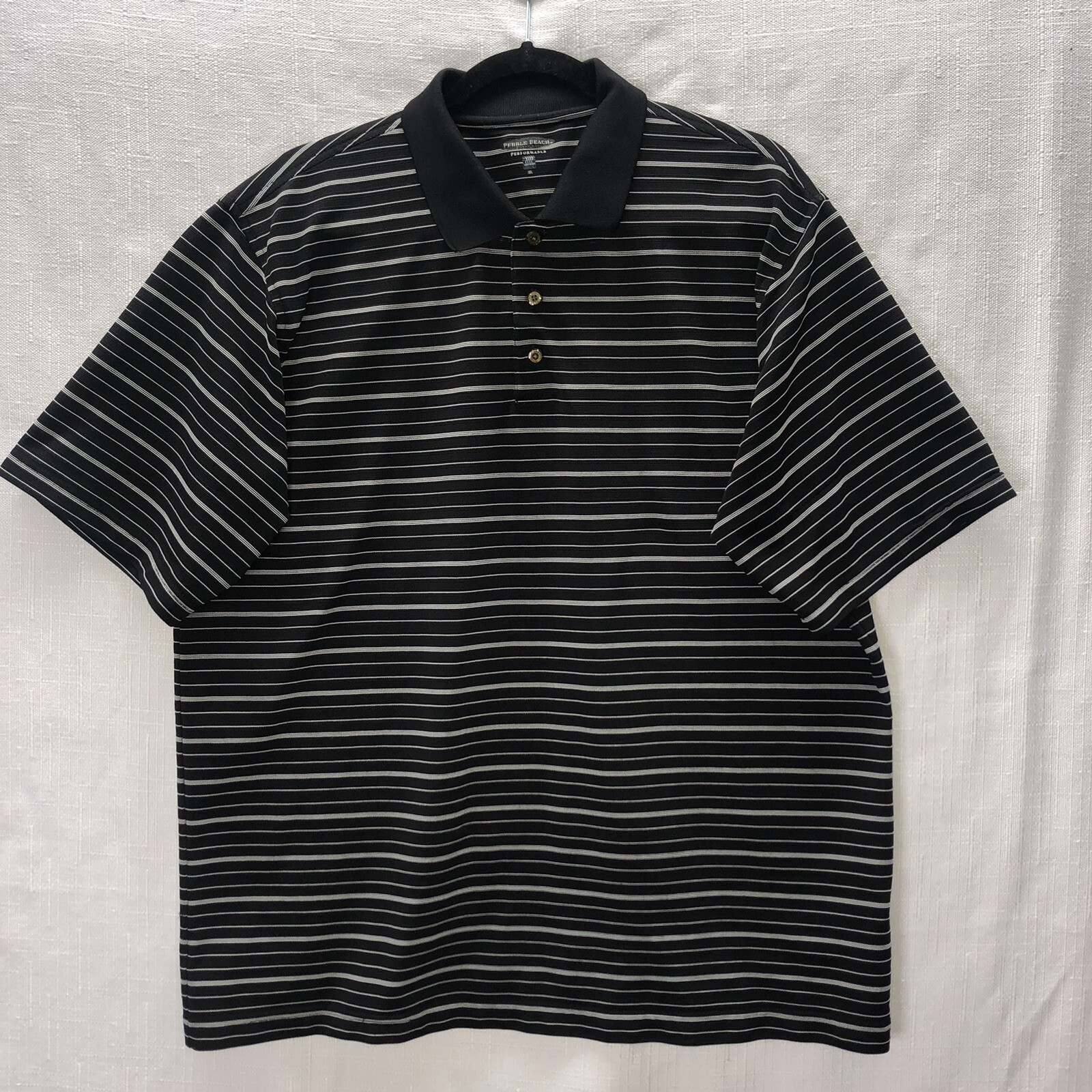 PEBBLE BEACH Performance Mens Golf POLO Shirt Size X … Gem