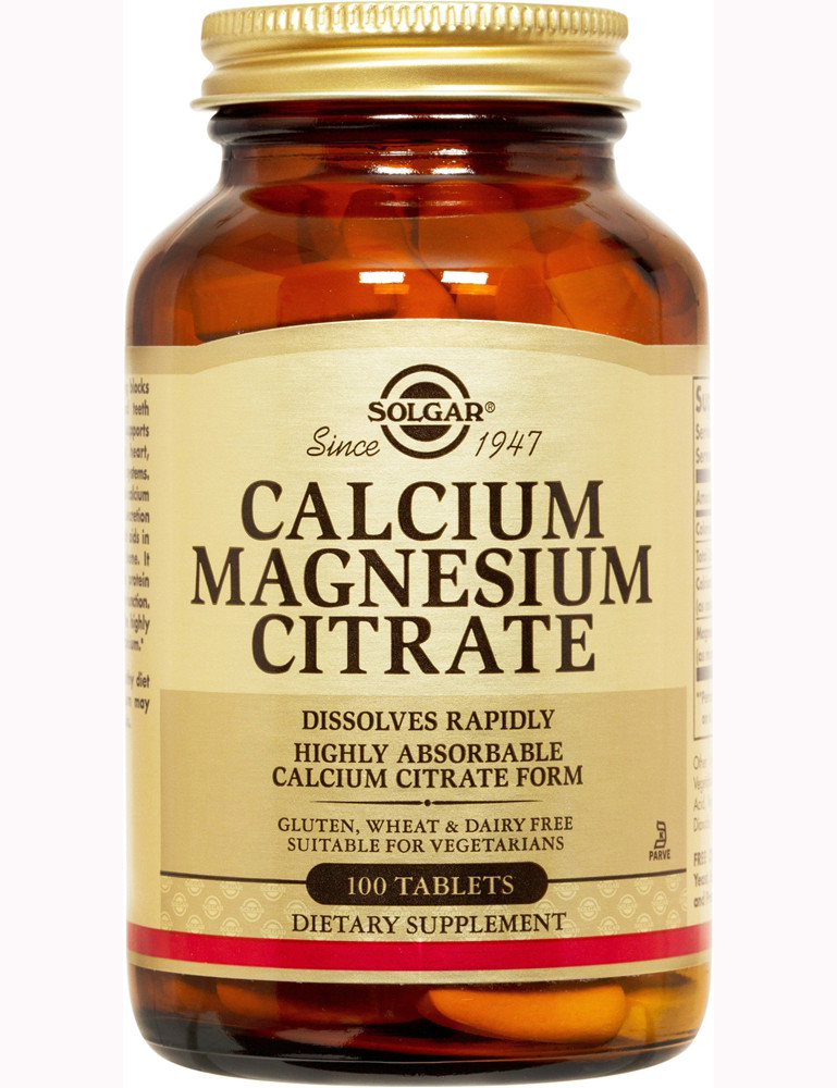 Solgar Calcium Magnesium Citrate 100 Tablets - Highly absorbable