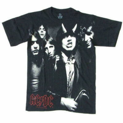 Offizielles AC/DC Highway To Hell große Gruppe Herren Unisex schwarzes T-Shirt AC/DC T-Shirt