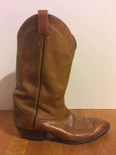 Stivali da cowboy western Tony Lama marroni in pelle da uomo taglia 9 realizzati in USA - Foto 2 di 12