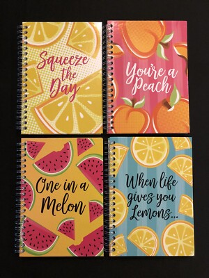 Lot NEW Decorative Notebooks Journal Diary Fruit Lemon Peach Watermelon    