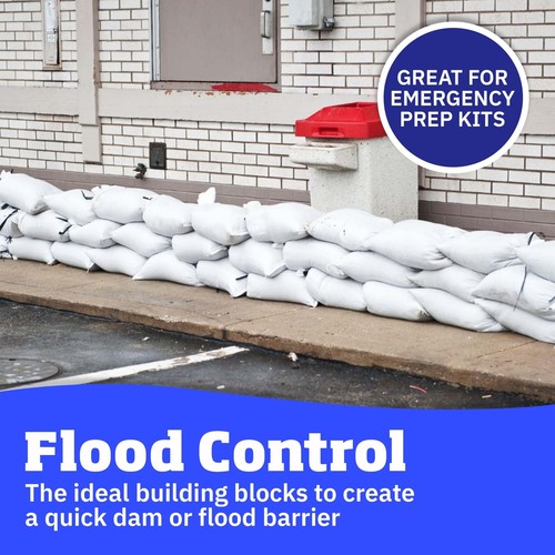 DURASACK Heavy Duty Sand Bags with Tie Strings Empty Woven Polypropylene Sand... - 第 4/8 張圖片