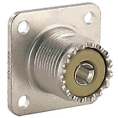 2pc AMPHENOL 083-1R Connector RF Coaxial UHF Panel Jack Straight 4-Hole Flange