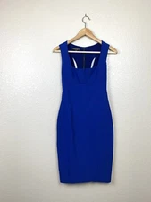 Narciso Rodriguez Blue Cutout Back Detail Sheath Dress IT 38 Exposed Zipper US 2