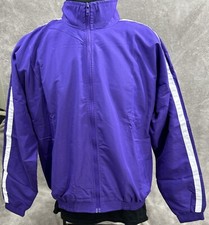 Planet Athletic Staff Fleece Jacket Mens medium Purple Full Zip NWT