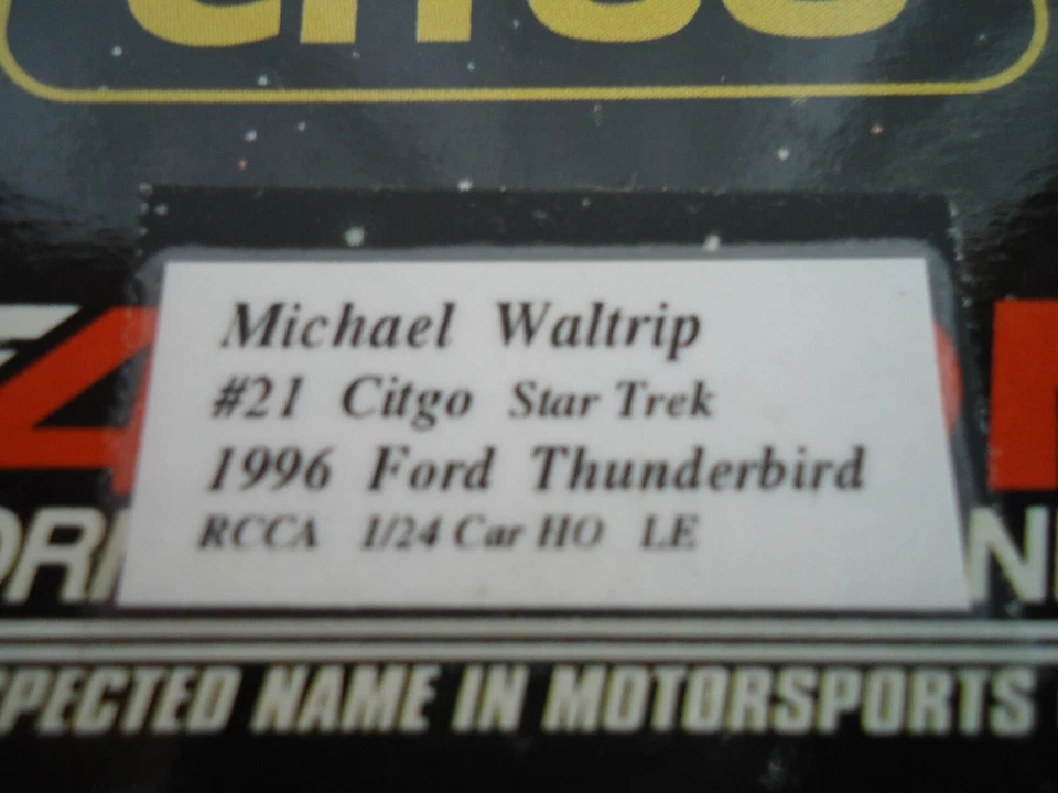 MICHAEL WALTRIP #21 Citgo Star Trek Primer Contacto 1996 Ford RCCA Diecast SET Foto 4 de 4