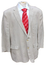 Ralph Ralph Lauren Men Beige 100 Linen Sport Coat Blazer Jacket Sz 50R EUC