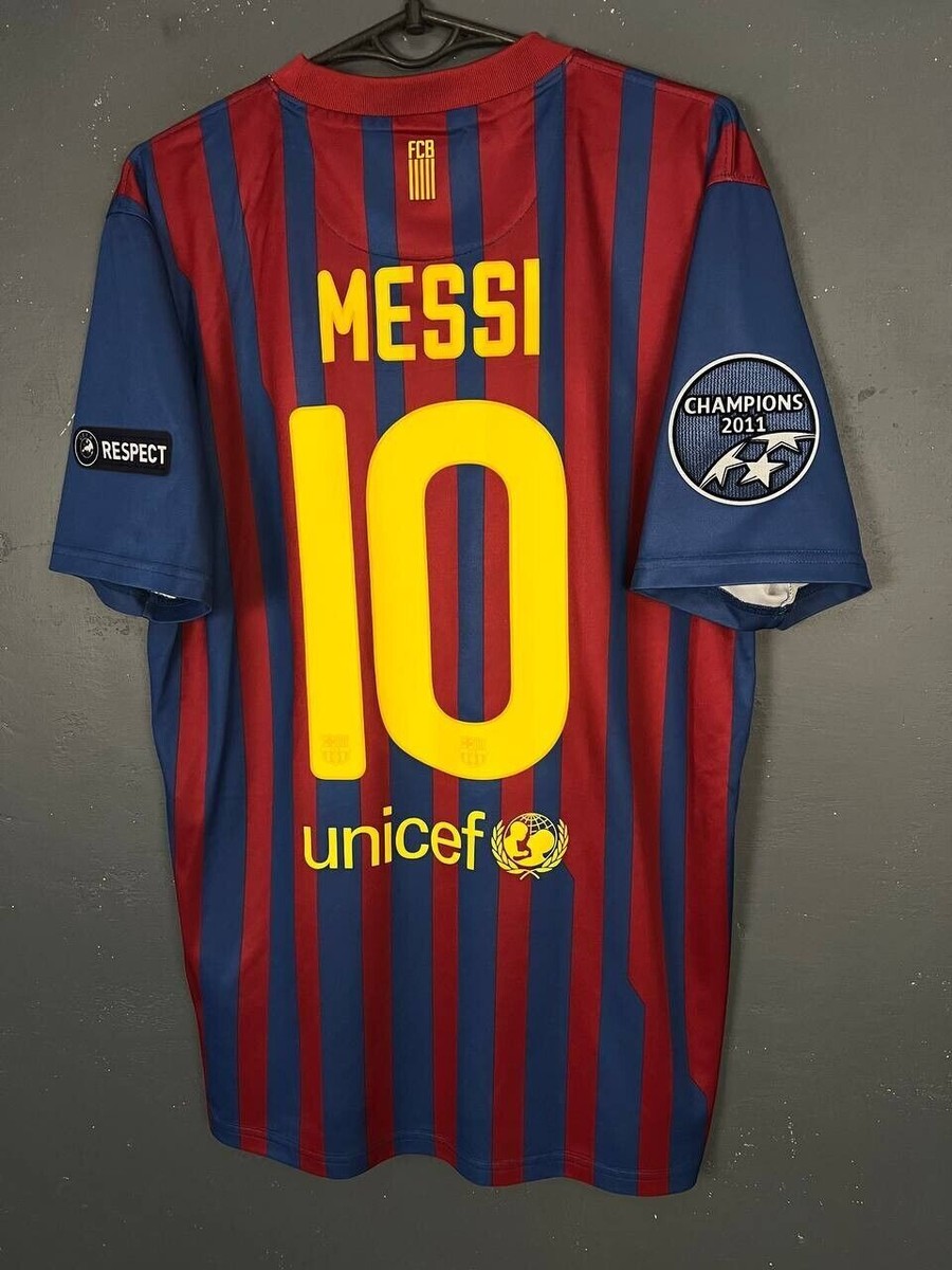 UEFA MEN'S FC BARCELONA 2011/2012 MESSI #10 FOOTBALL SOCCER SHIRT