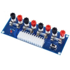 Blue 24 Pins ATX Benchtop Board Computer PC Power Supply Breakout Adapter Module