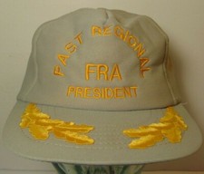 Vintage 1980s FRA President Past Regional Railroad Snapback Trucker Hat Cap USA