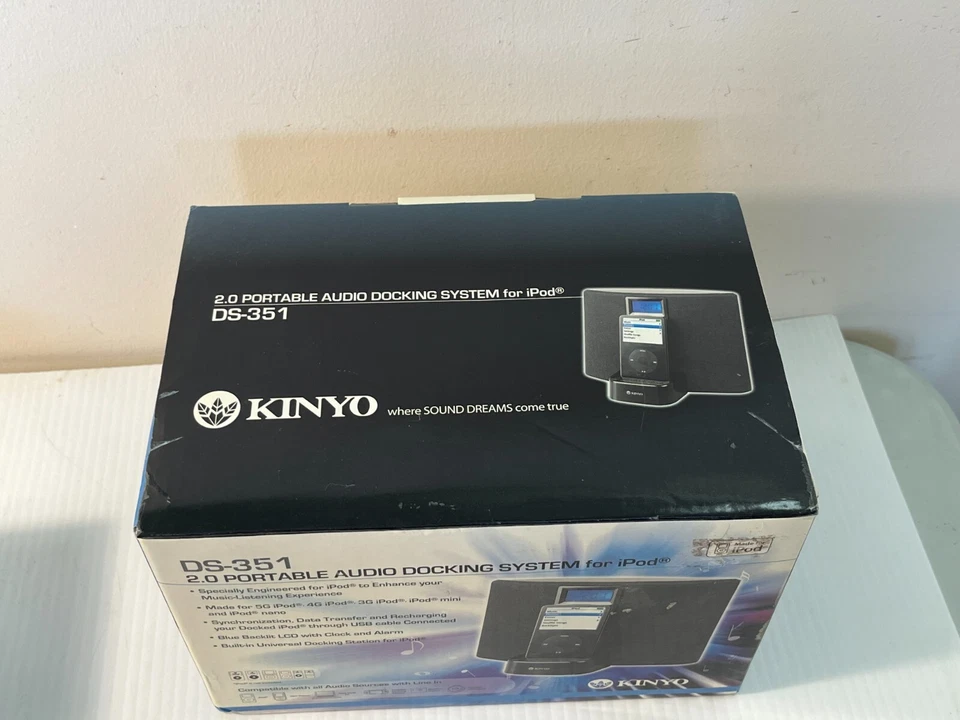 KINYO 2.0 PORTABLE AUDIO DOCKING SYSTEM FOR IPOD DS-351 NIB NEW - Image 2 of 4