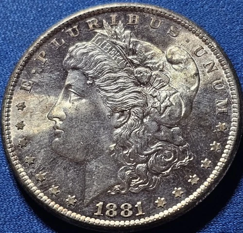 A 1881-S Morgan Silver Dollar, Choice BU MS