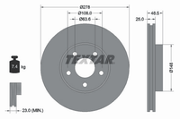 2X Bremsscheibe Vorderachse FüR Ford Volvo C-MAX Focus II Turnier Stufenheck