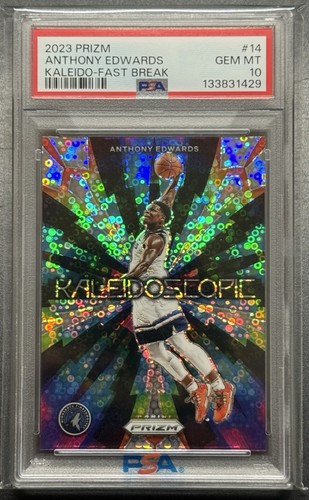 2023 Prizm Anthony Edwards Kaleidoscopic Fast Break Prizm SSP PSA 10