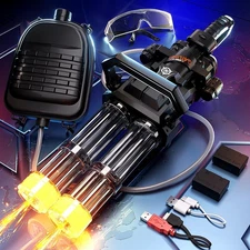 Gatling Electric Water Gun for Adults, New Double Barrel Squirt Gun with Rota...