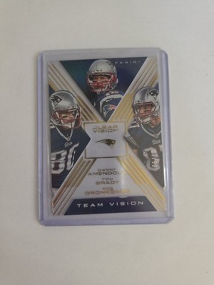 2015 Panini Clear Vision Team Vision Gold /10 Brady Gronkowski Amendola Patriots