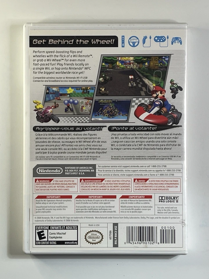 Mario Kart Wii (Nintendo Wii, 2008) CIB, Complete & Tested! - Image 2 of 4