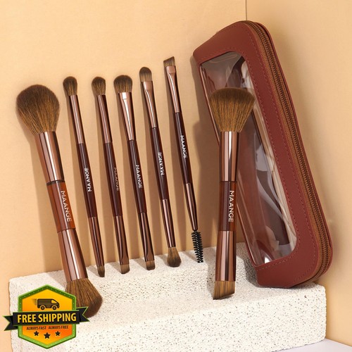 MAANGE 7-TEILIGES Foundation Make-up Pinsel Set mit Tasche, Make up Pinsel, Lidschatten... - Bild 2 von 3