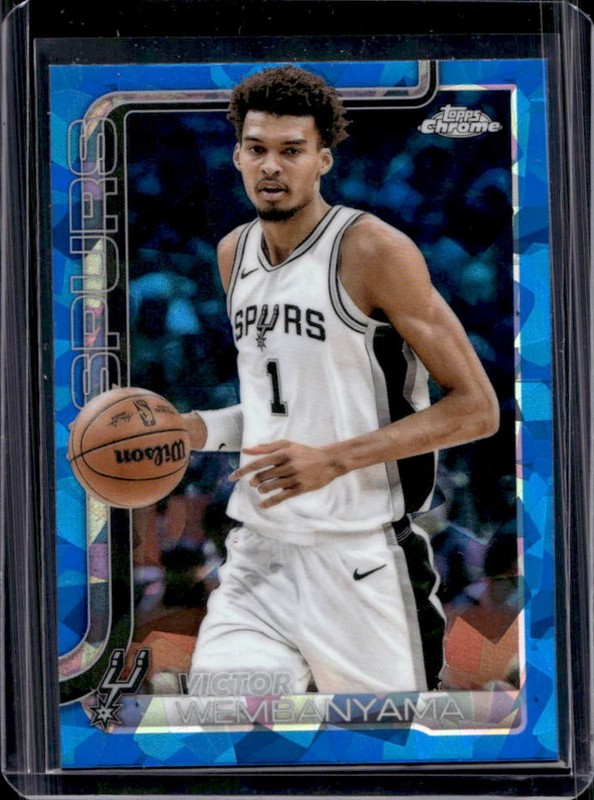 2025-26 Topps Chrome Sapphire Victor Wembanyama #221 Spurs