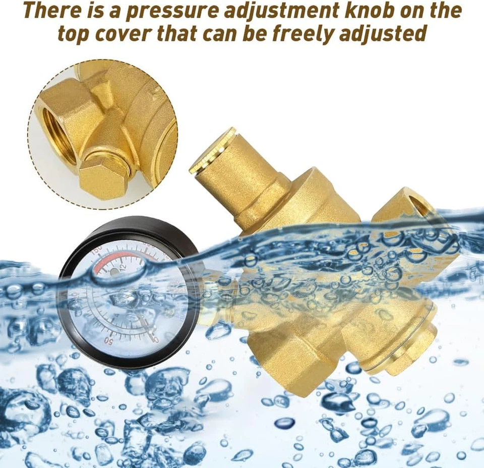 Riduttore Di Pressione Acqua 1/2 Pollice DN15, Riduttore Pressione Acqua Valvola - Immagine 2 di 4