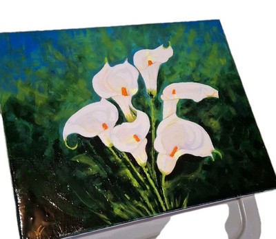 abstract Calla Lillies Original Painting On Canvas ,flowers art , 1 of 1 