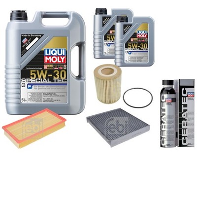 FEBI Inspektionspaket 7L Liqui Moly Special Tec 5W-30 für Jaguar XF 3.0 D
