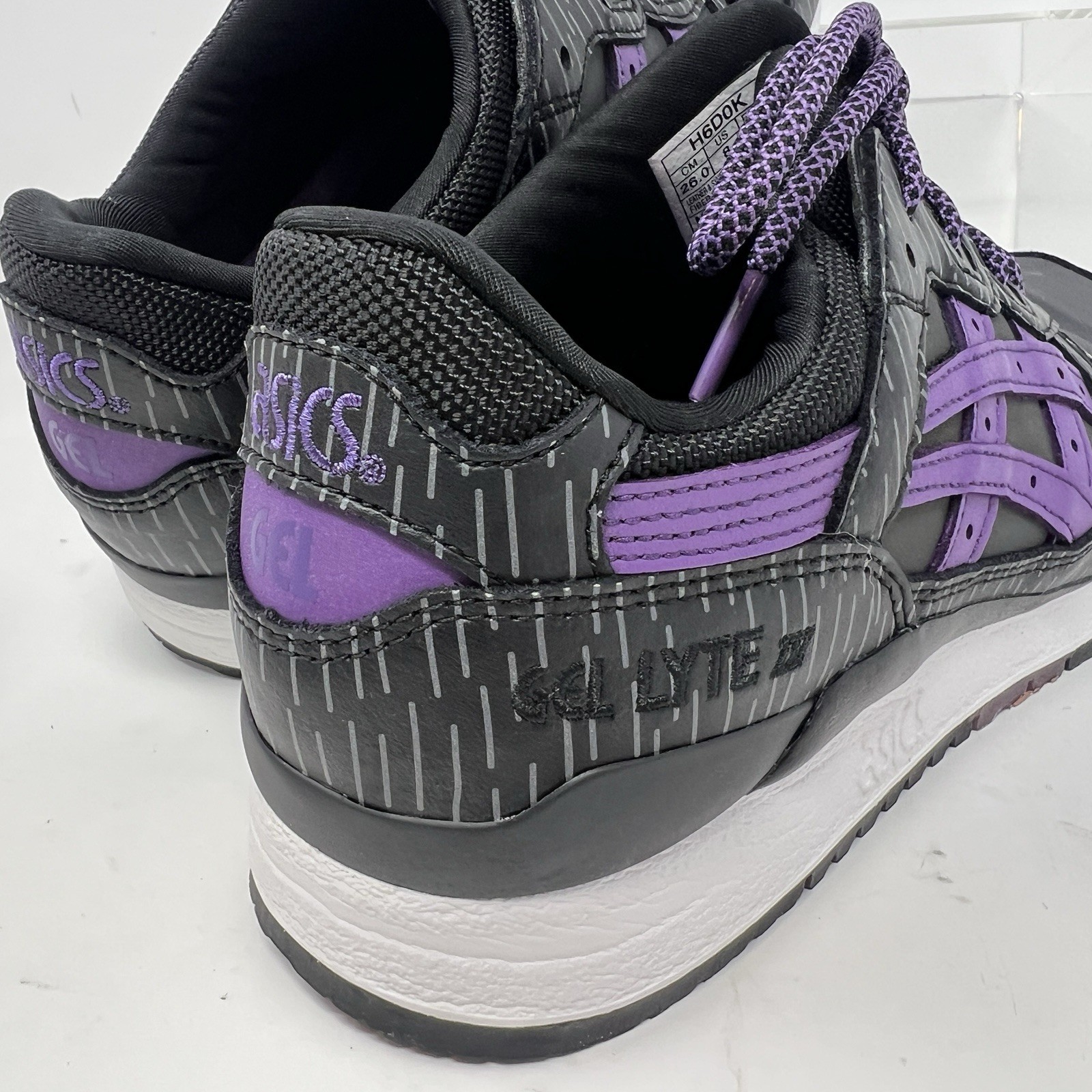 Atmos x Asics Gel-Lyte III Midnight Tokyo Men's Size 8 Black Purple H6D0K-9032 thumbnail 6