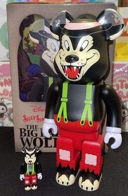 MEDICOM TOY BEARBRICK DISNEY THE BIG BAD WOLF 100% & 400% SET