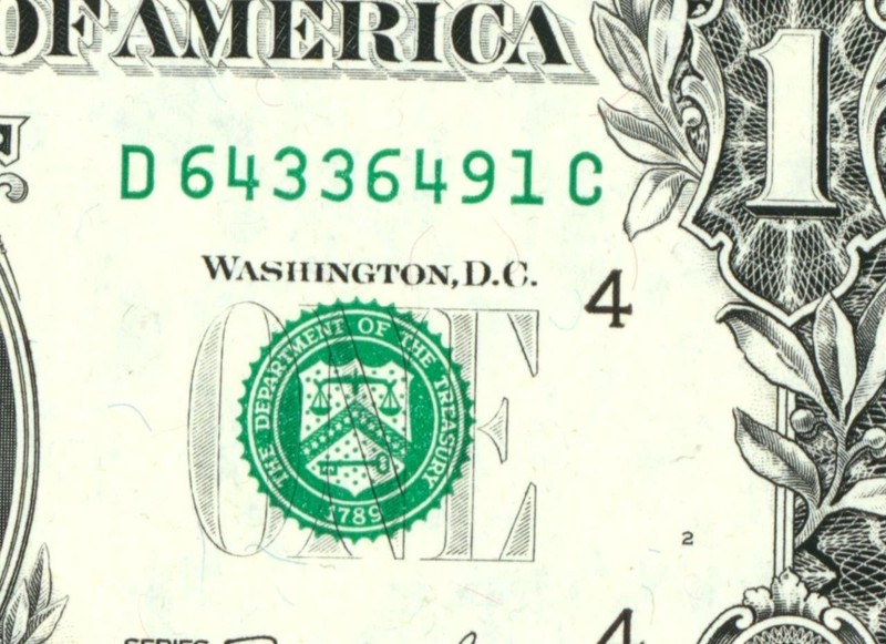 *WEB PRESS NOTE* (EXPERIMENTAL) $1 1995 Plate #2/9 Federal RN (2nd of 4 consec)