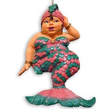 December Diamonds 2003 Carmen II Mermaid Ornament 55-90007 w/ Green Jewel